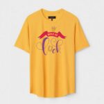 Yellow Unisex Polyster Regular Fit Printed Round Neck T-Shirt