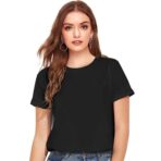 Cotton Regular Fit Printed Round Neck T-Shirt For Women