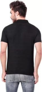 One-H Men's Polo Neck Short Sleeve Casual Tshirt Combo of Maroon, Black colors (Pack of 2) - Image 3