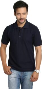 One-H Men's Polo Neck Short Sleeve Casual Tshirt Combo of Dark Blue, Red, Orange colors (Pack of 3) - Image 4
