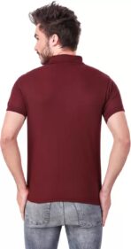One-H Men's Polo Neck Short Sleeve Casual Tshirt Combo of Red, Maroon, Grey colors (Pack of 3) - Image 2