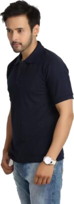 One-H Men's Polo Neck Short Sleeve Casual Tshirt Combo of Dark Blue, Red, Maroon colors (Pack of 3) - Image 3