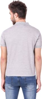 One-H Men's Polo Neck Short Sleeve Casual Tshirt Combo of Maroon, Grey, Yellow colors (Pack of 3) - Image 3